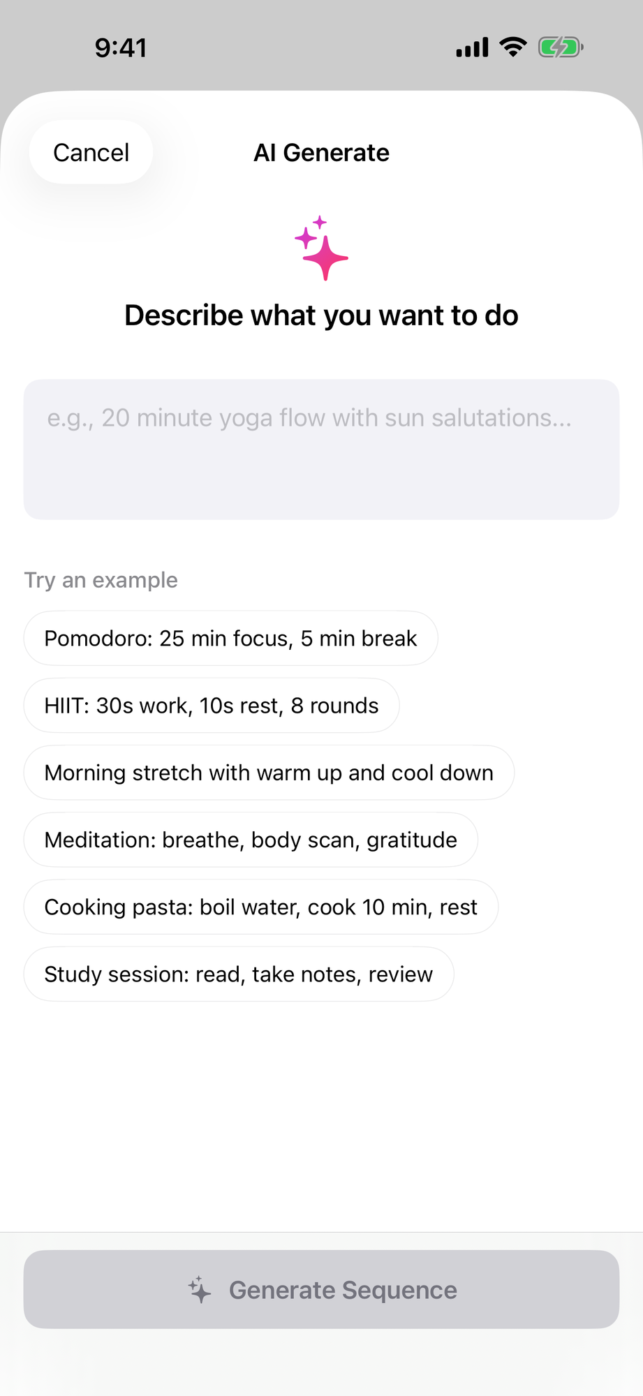 Describe a routine, let AI draft it